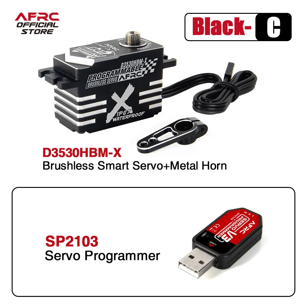 Servo Digital AGFRC D3530HBM-X - Alto Rendimiento Brushless / Programador y Gyro