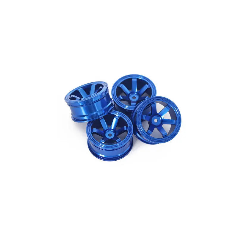 4 Rines TE37 Style 52mm – 1.9″ Sakura D4/D5 / HSP 94123 / Tamiya TT02 – Hex 12mm – Plateado (Estilo TE37) – Set x4