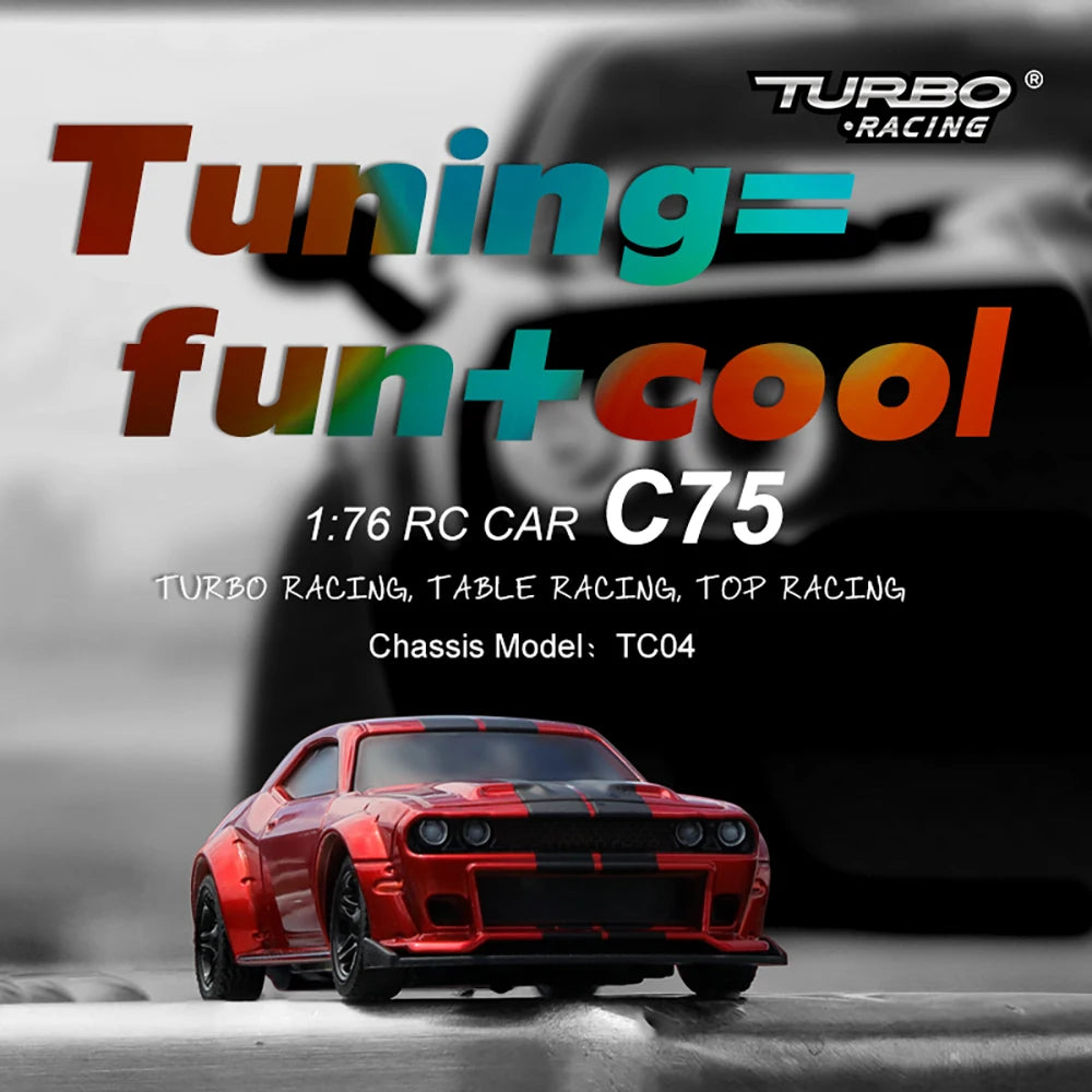 Turbo Racing RC Car 1:76 C74 C75 | Drift con Giroscopio | Control Total Proporcional | RTR