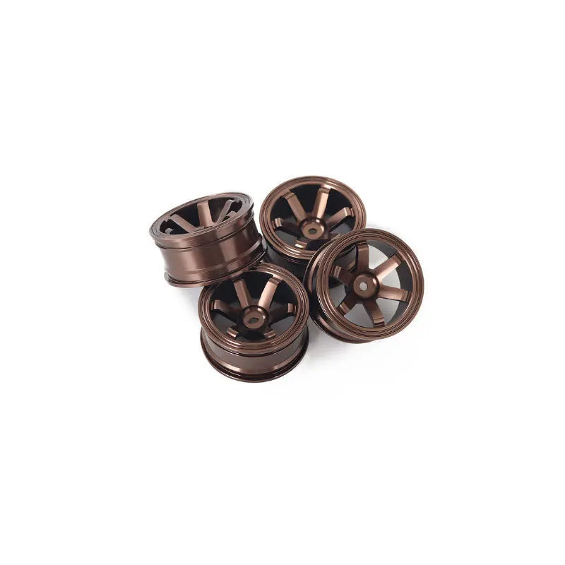 4 Rines TE37 Style 52mm – 1.9″ Sakura D4/D5 / HSP 94123 / Tamiya TT02 – Hex 12mm – Plateado (Estilo TE37) – Set x4