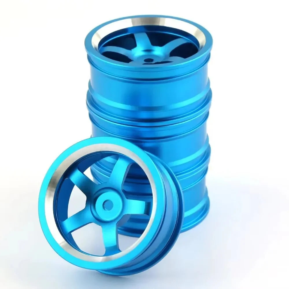 4 Rines TE37 Style 52mm – 1.9″ Sakura D4/D5 / HSP 94123 / Tamiya TT02 – Hex 12mm – Plateado (Estilo TE37) – Set x4