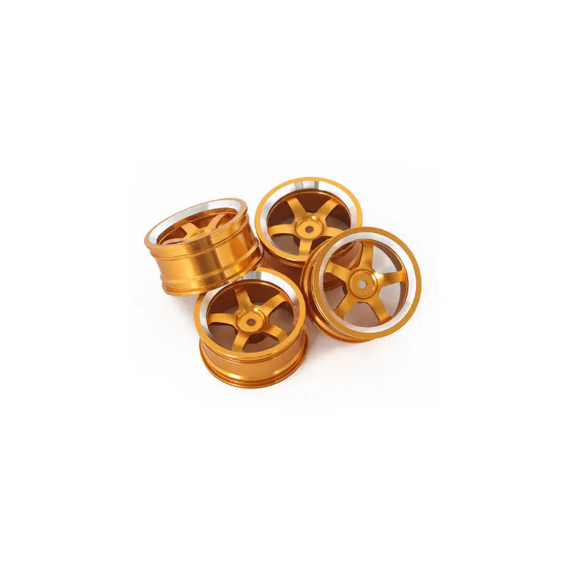 4 Rines TE37 Style 52mm – 1.9″ Sakura D4/D5 / HSP 94123 / Tamiya TT02 – Hex 12mm – Plateado (Estilo TE37) – Set x4