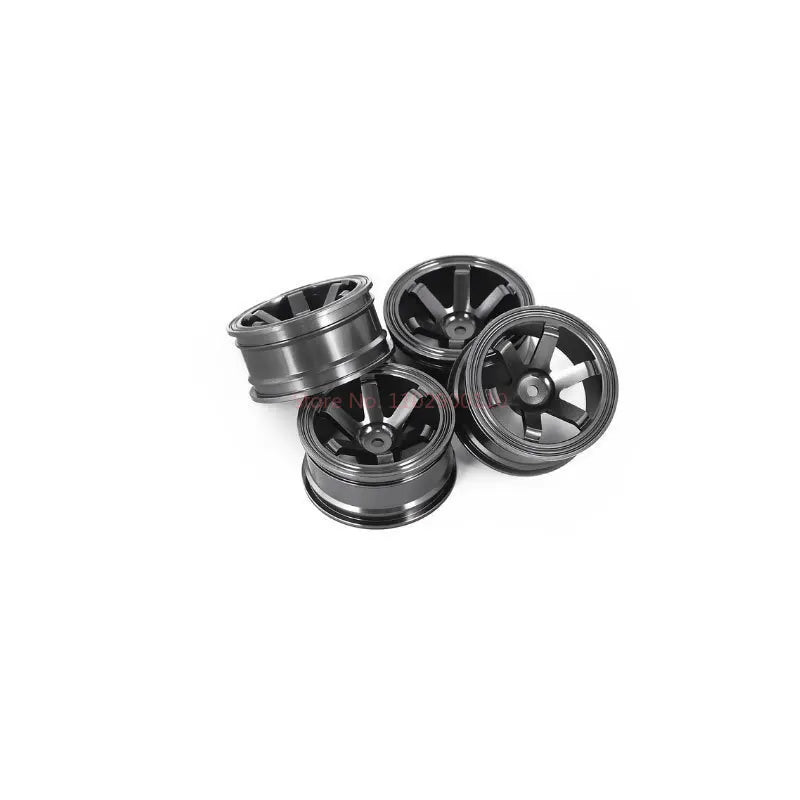 4 Rines TE37 Style 52mm – 1.9″ Sakura D4/D5 / HSP 94123 / Tamiya TT02 – Hex 12mm – Plateado (Estilo TE37) – Set x4