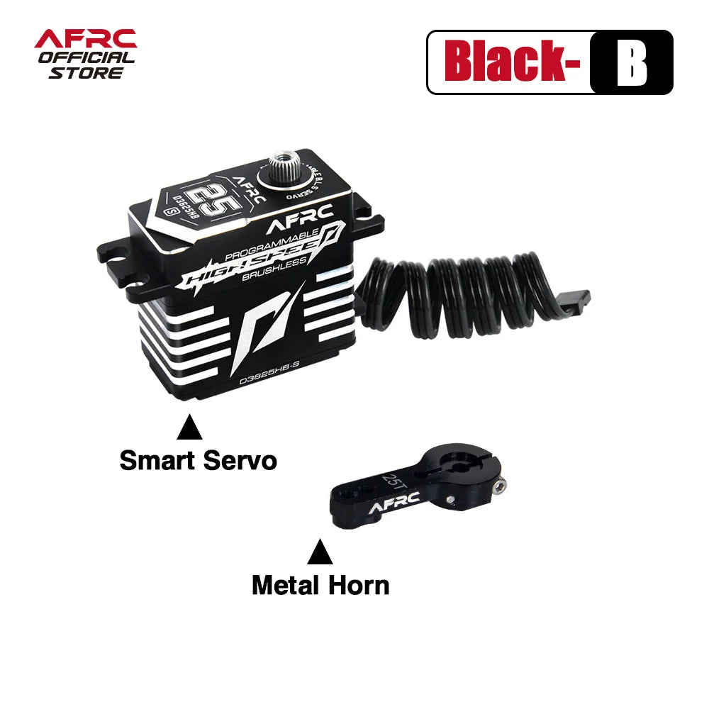 AFRC-D3625HB-S High Speed 0.04SEC Programmable 25KG Smart Brushless Servo 8.4V HV For 1/5, 1/8, 1/10 RC Car Boat Diy