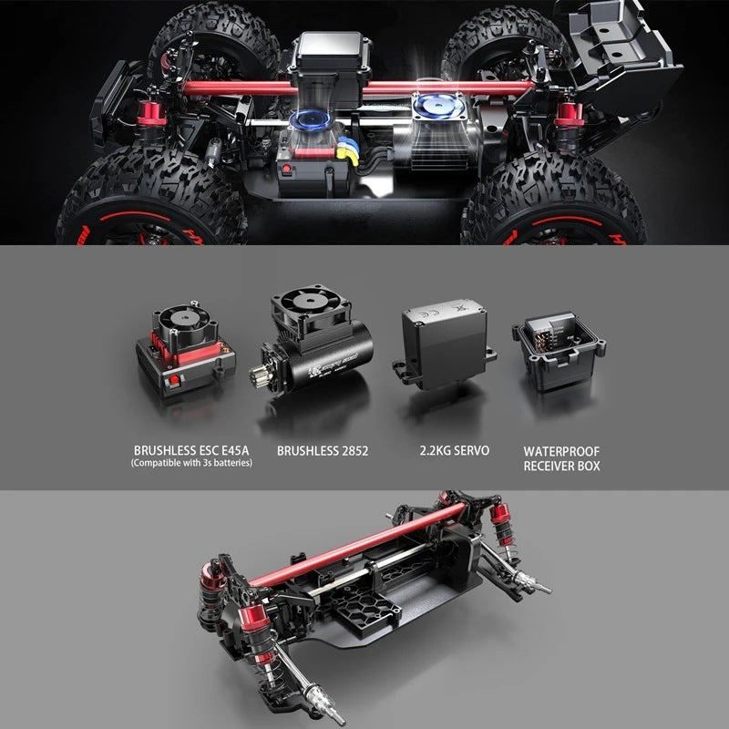 StormRider Z2 (MJX 14210) – Coche RC 4WD Brushless 1:14 con 2 Carrocerías y Velocidad de 55 km/h