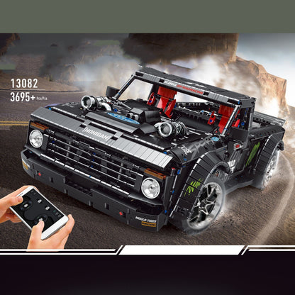 HooniBlock R1 – Camioneta Hoonigan RC de Bloques con Control Remoto y App (Edición Negra)