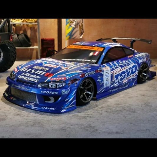 Nissan Silvia S15 Body RC Drift – 1/10 TERMINADO (Luces + Espejos) – 255-260mm