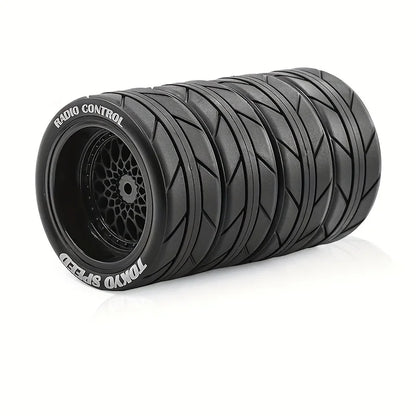 Rines BBS RS Style RC 1/10 – 65mm (Blanco/Beige) – Hex 12mm – Para Tamiya TT02 / XV01 / WRC – Set x4