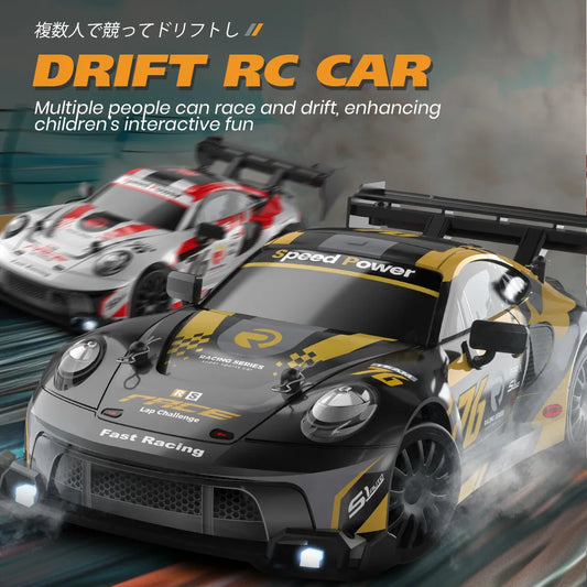 UrbanFury R – Auto RC Drift 1:24 con Luces, Carrocería PVC, 4WD, Llantas Extras y Obstáculos | 2.4GHz y Velocidad Ajustable