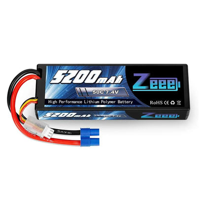 Batería Lipo Zeee 2S 5200mAh 50C - Alta Performance para RC Drift (7.4V - XT60)