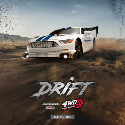 UrbanFury R – Auto RC Drift 1:24 con Luces, Carrocería PVC, 4WD, Llantas Extras y Obstáculos | 2.4GHz y Velocidad Ajustable