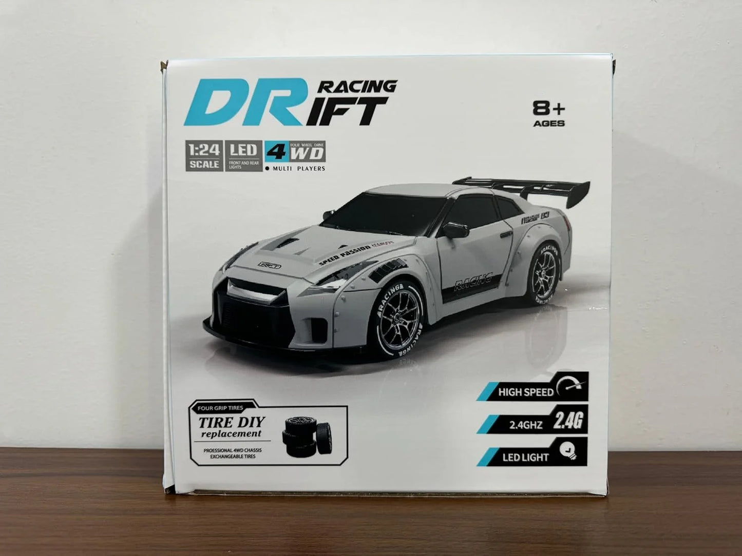 RC Drift 1:24 RWB y GT-R | 4WD, LED y Neumáticos Reemplazables
