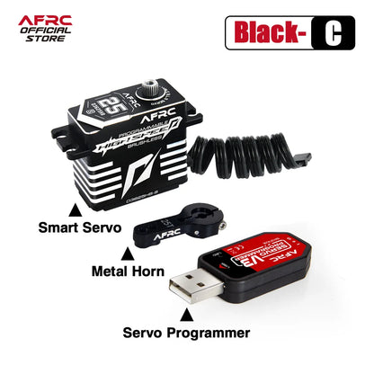 AFRC-D3625HB-S High Speed 0.04SEC Programmable 25KG Smart Brushless Servo 8.4V HV For 1/5, 1/8, 1/10 RC Car Boat Diy