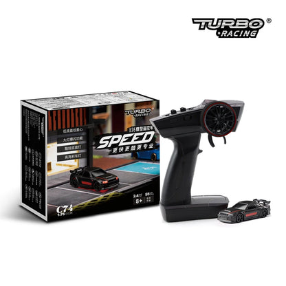 Turbo Racing RC Car 1:76 C74 C75 | Drift con Giroscopio | Control Total Proporcional | RTR