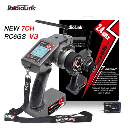 RadioLink RC4GS V3 + R6FG – Mando Profesional 6CH para RC Drift | Baja Latencia, Telemetría, Ajuste de Giro