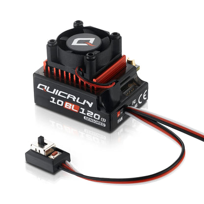 Hobbywing QUICRUN Sensored Brushless 10BL120 G2 120A ESC 2-3S Lipo Electronic speed controller with Card for 1/10 1/8 RC Cars