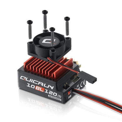 Hobbywing QUICRUN Sensored Brushless 10BL120 G2 120A ESC 2-3S Lipo Electronic speed controller with Card for 1/10 1/8 RC Cars