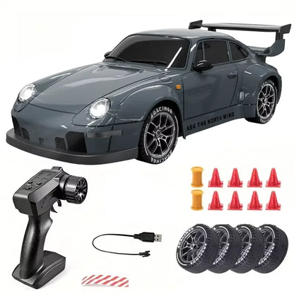 RC Drift 1:24 RWB y GT-R | 4WD, LED y Neumáticos Reemplazables