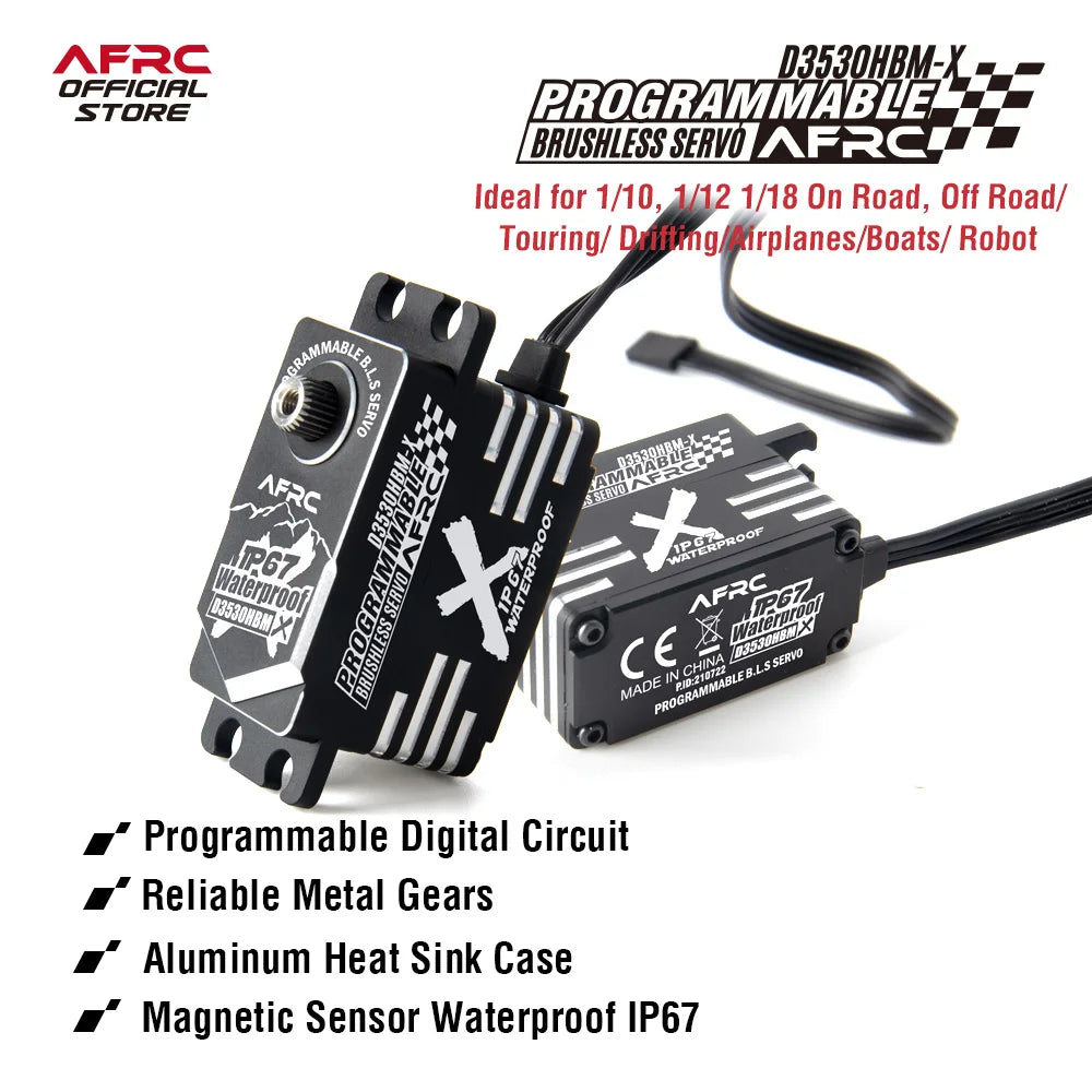 Servo Digital AGFRC D3530HBM-X - Alto Rendimiento Brushless / Programador y Gyro