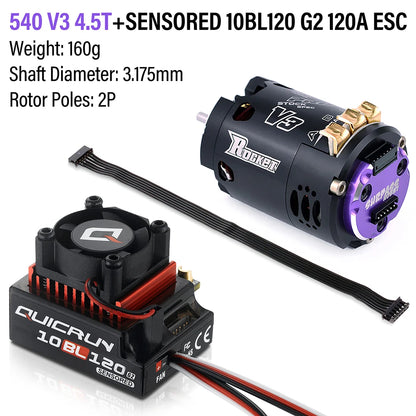 Combo Hobbywing QUICRUN 10BL120 (120A) + Surpass Rocket 540 V3 13.5T