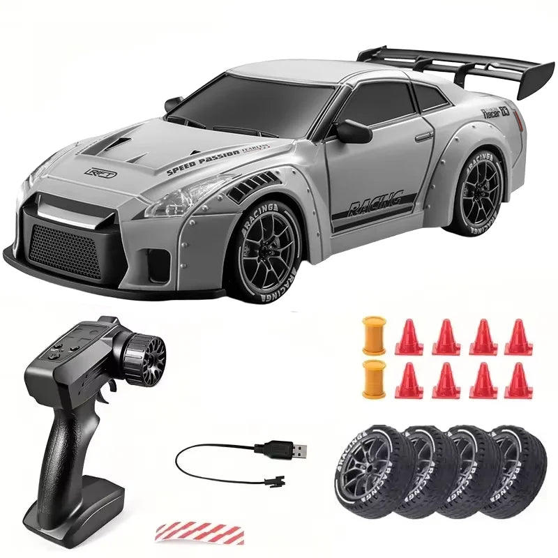 RC Drift 1:24 RWB y GT-R | 4WD, LED y Neumáticos Reemplazables