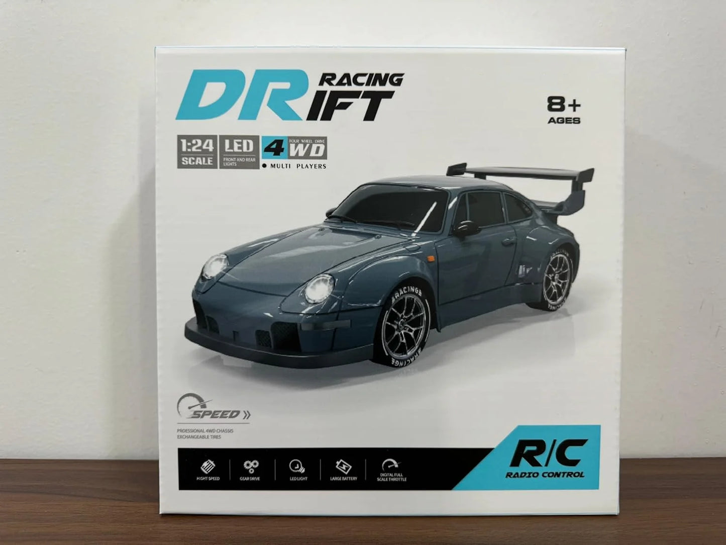 RC Drift 1:24 RWB y GT-R | 4WD, LED y Neumáticos Reemplazables