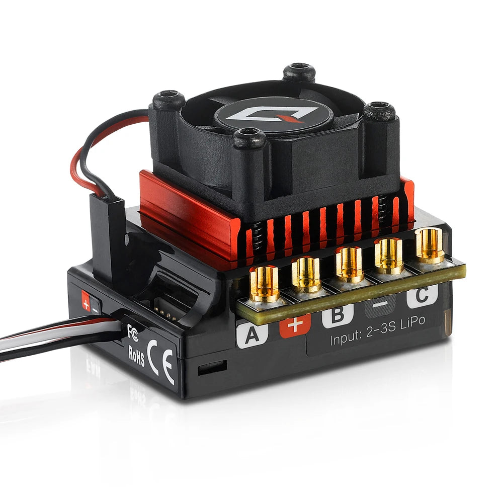 Hobbywing QUICRUN Sensored Brushless 10BL120 G2 120A ESC 2-3S Lipo Electronic speed controller with Card for 1/10 1/8 RC Cars