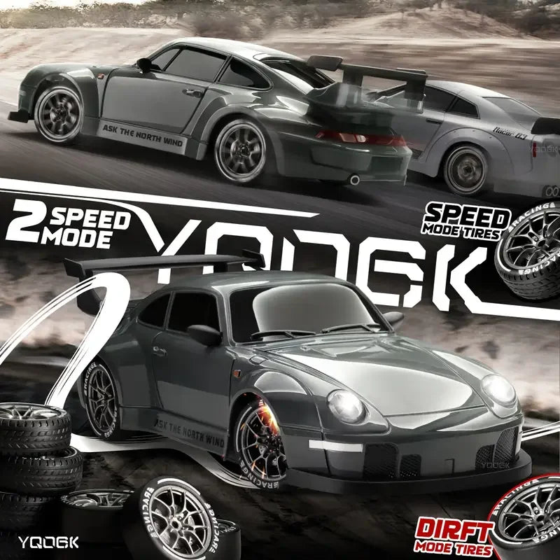 RC Drift 1:24 RWB y GT-R | 4WD, LED y Neumáticos Reemplazables