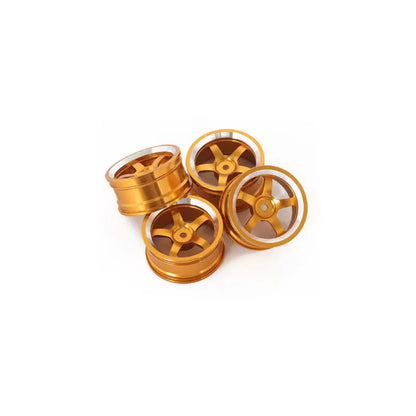 4 Rines TE37 Style 52mm – 1.9″ Sakura D4/D5 / HSP 94123 / Tamiya TT02 – Hex 12mm – Plateado (Estilo TE37) – Set x4