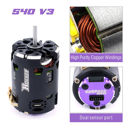 Surpass Hobby Rocket 540 V3 Brushless Motor 10.5T 13.5T Competition 1/10 RC Drift Car