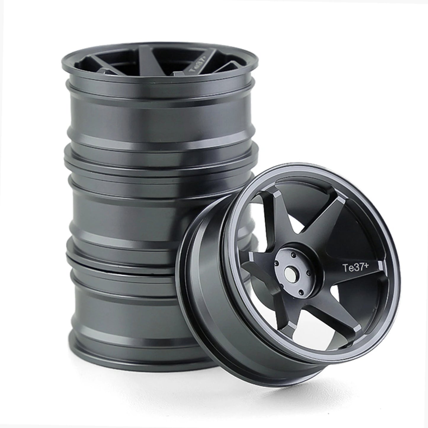 Rines Volk Racing TE37 style Aleación Aluminio 52mm – Sakura D5 / TT02 / HSP / Tamiya – Hex 12mm  – Drift & Climb