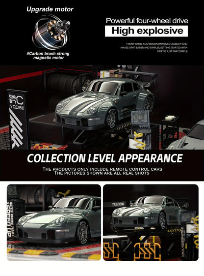 RC Drift 1:24 RWB y GT-R | 4WD, LED y Neumáticos Reemplazables