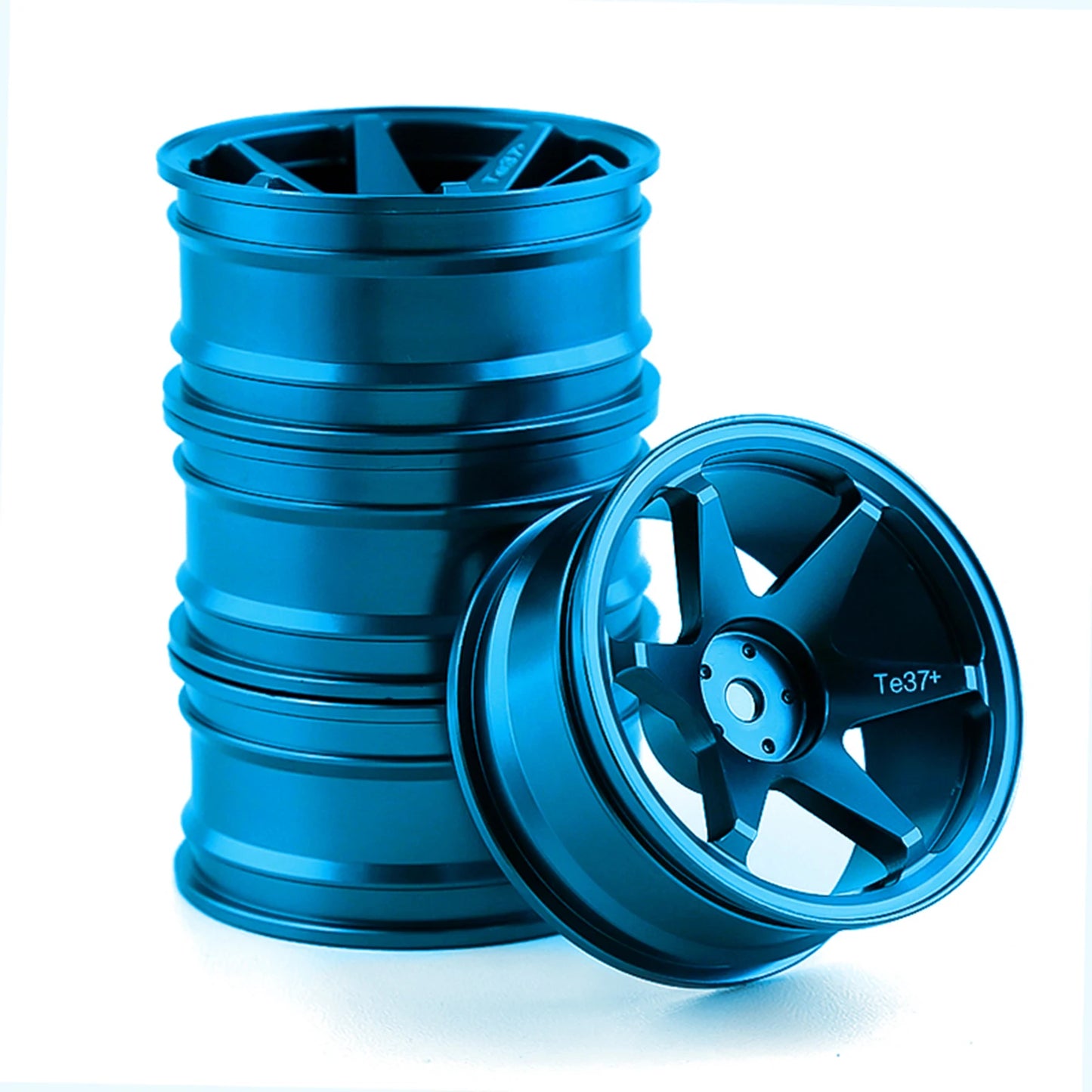 Rines Volk Racing TE37 style Aleación Aluminio 52mm – Sakura D5 / TT02 / HSP / Tamiya – Hex 12mm  – Drift & Climb
