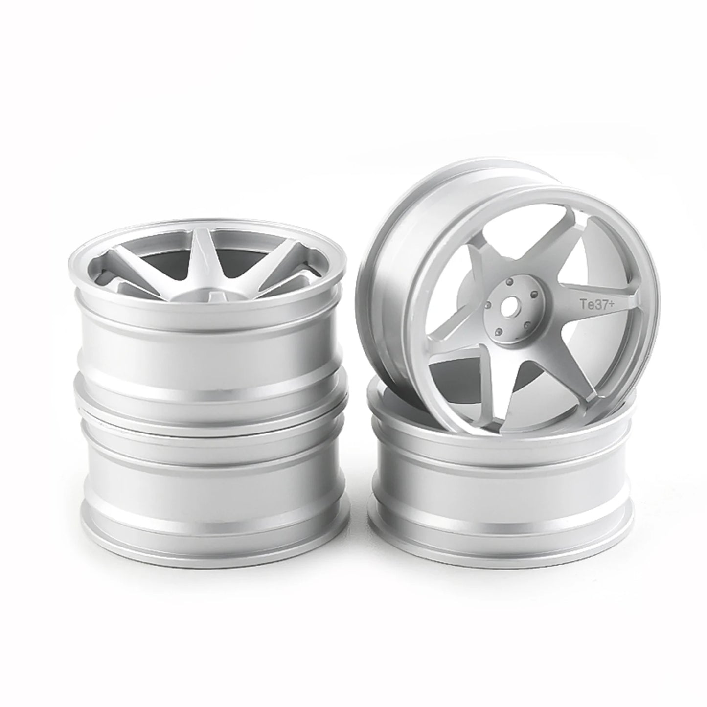 Rines Volk Racing TE37 style Aleación Aluminio 52mm – Sakura D5 / TT02 / HSP / Tamiya – Hex 12mm  – Drift & Climb