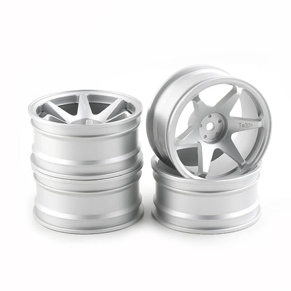 Rines Volk Racing TE37 style Aleación Aluminio 52mm – Sakura D5 / TT02 / HSP / Tamiya – Hex 12mm  – Drift & Climb
