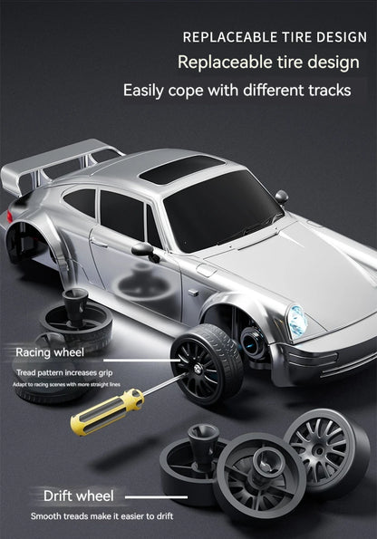 RC Drift 1:24 RWB y GT-R | 4WD, LED y Neumáticos Reemplazables