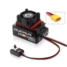 Hobbywing QUICRUN Sensored Brushless 10BL120 G2 120A ESC 2-3S Lipo Electronic speed controller with Card for 1/10 1/8 RC Cars