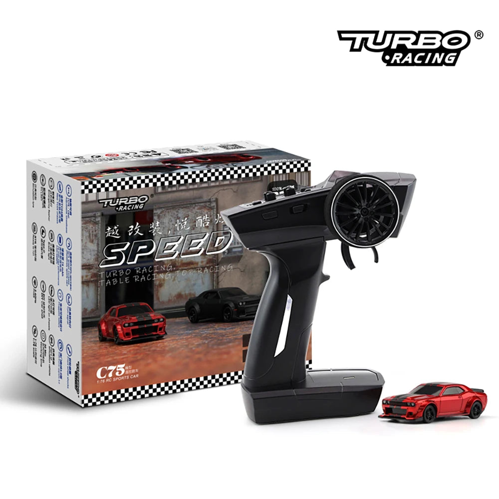 Turbo Racing RC Car 1:76 C74 C75 | Drift con Giroscopio | Control Total Proporcional | RTR