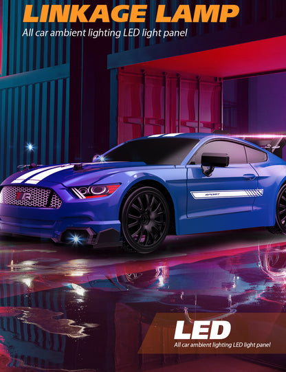 UrbanFury R – Auto RC Drift 1:24 con Luces, Carrocería PVC, 4WD, Llantas Extras y Obstáculos | 2.4GHz y Velocidad Ajustable