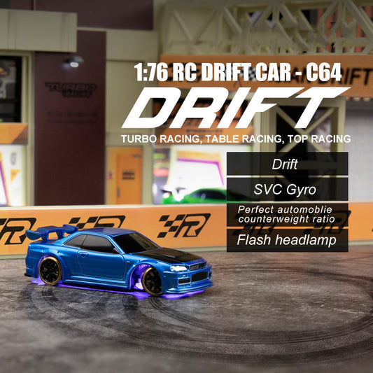 Turbo Racing RC Car 1:76 C74 C75 | Drift con Giroscopio | Control Total Proporcional | RTR