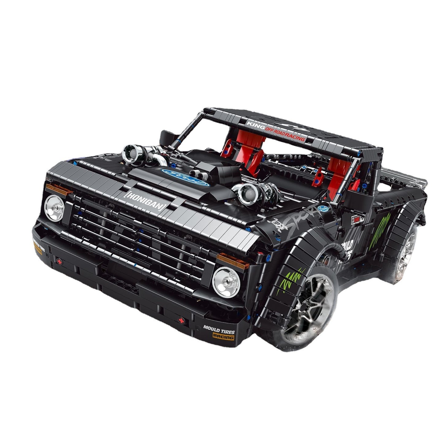 HooniBlock R1 – Camioneta Hoonigan RC de Bloques con Control Remoto y App (Edición Negra)